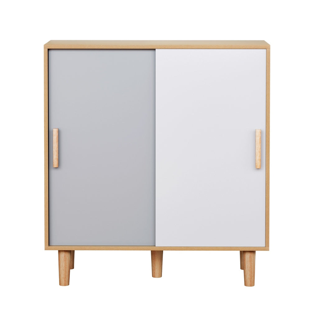Shoe Cabinet – Sliding Doors, Stores 30 Pairs, Melamine Finish