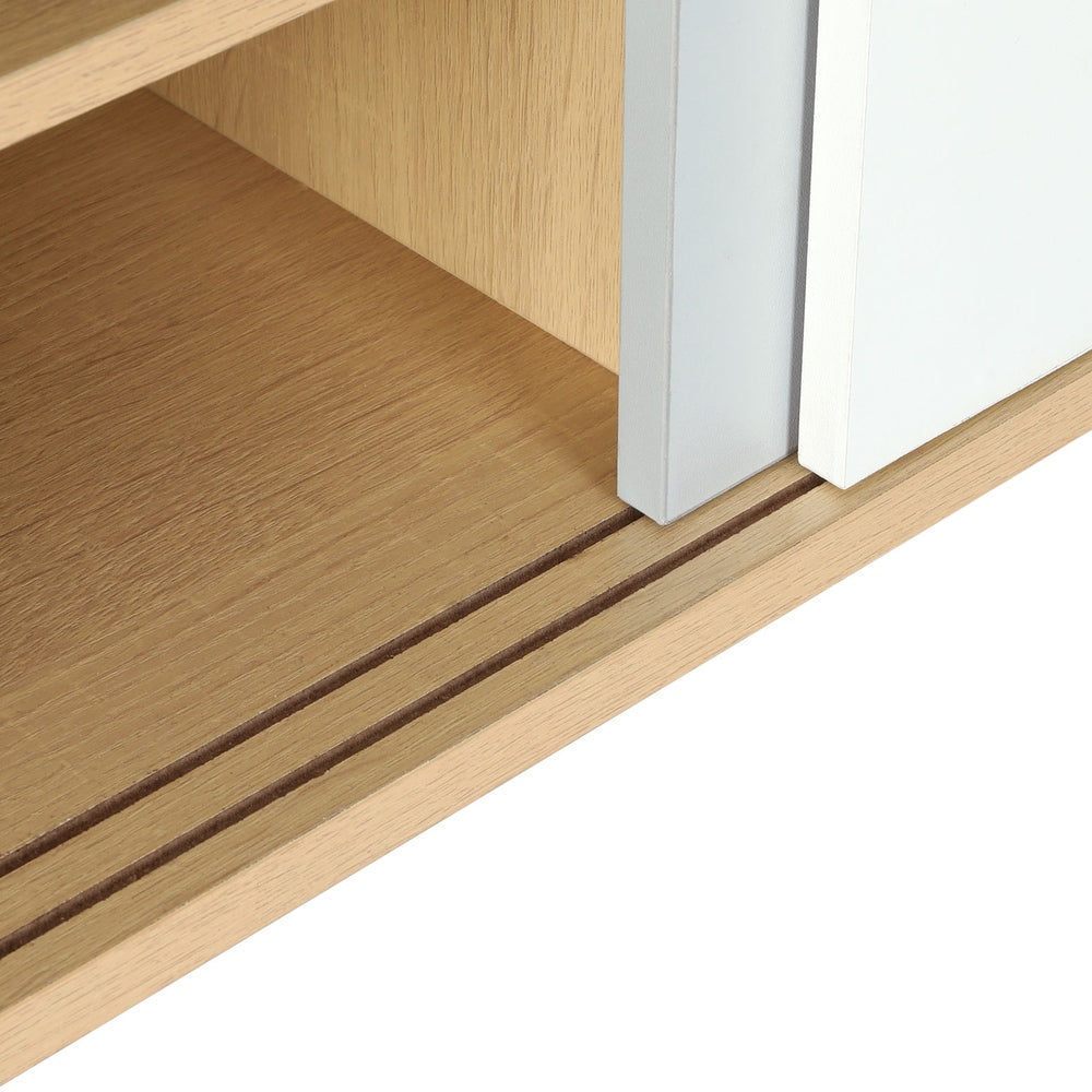 Shoe Cabinet – Sliding Doors, Stores 30 Pairs, Melamine Finish