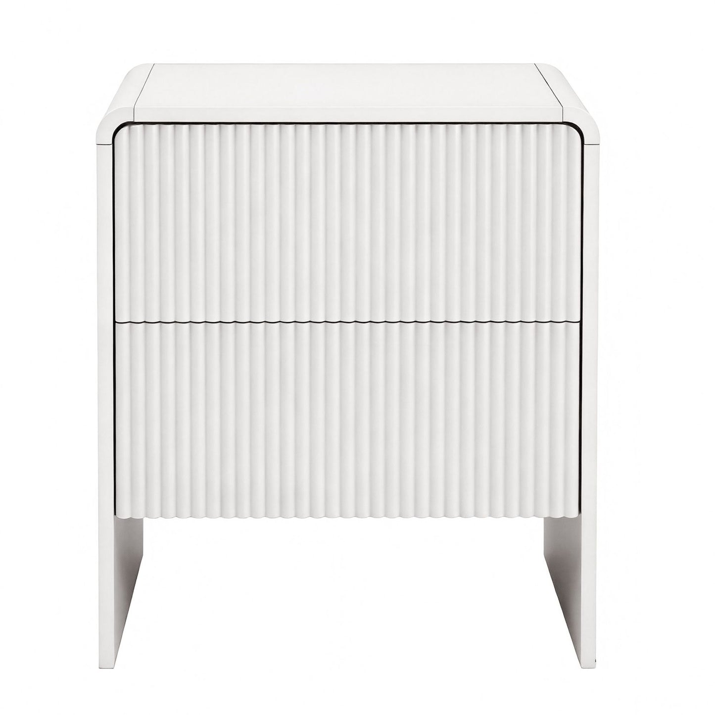 Artiss 2x Bedside Table 2 Drawers - Beige