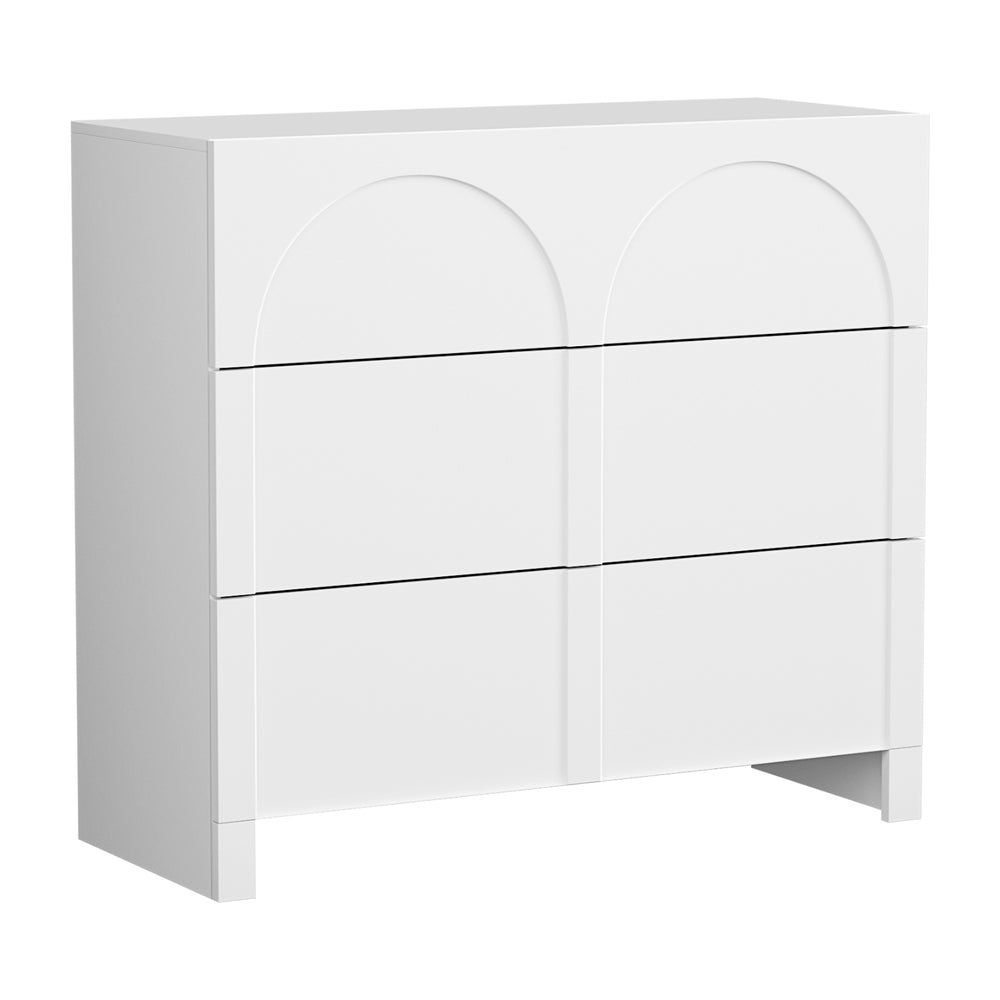TWSC 3 Chest of Drawers Lowboy Dresser Cabinet White
