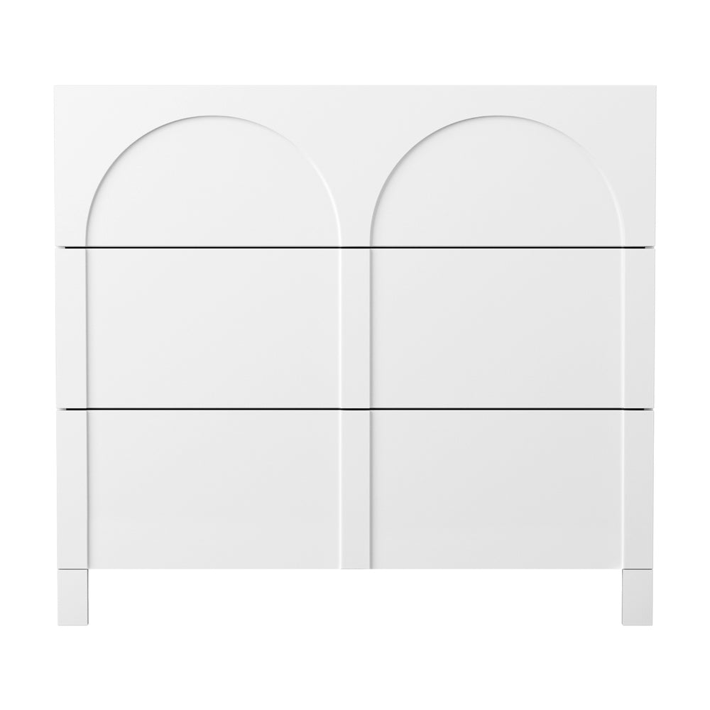 TWSC 3 Chest of Drawers Lowboy Dresser Cabinet White