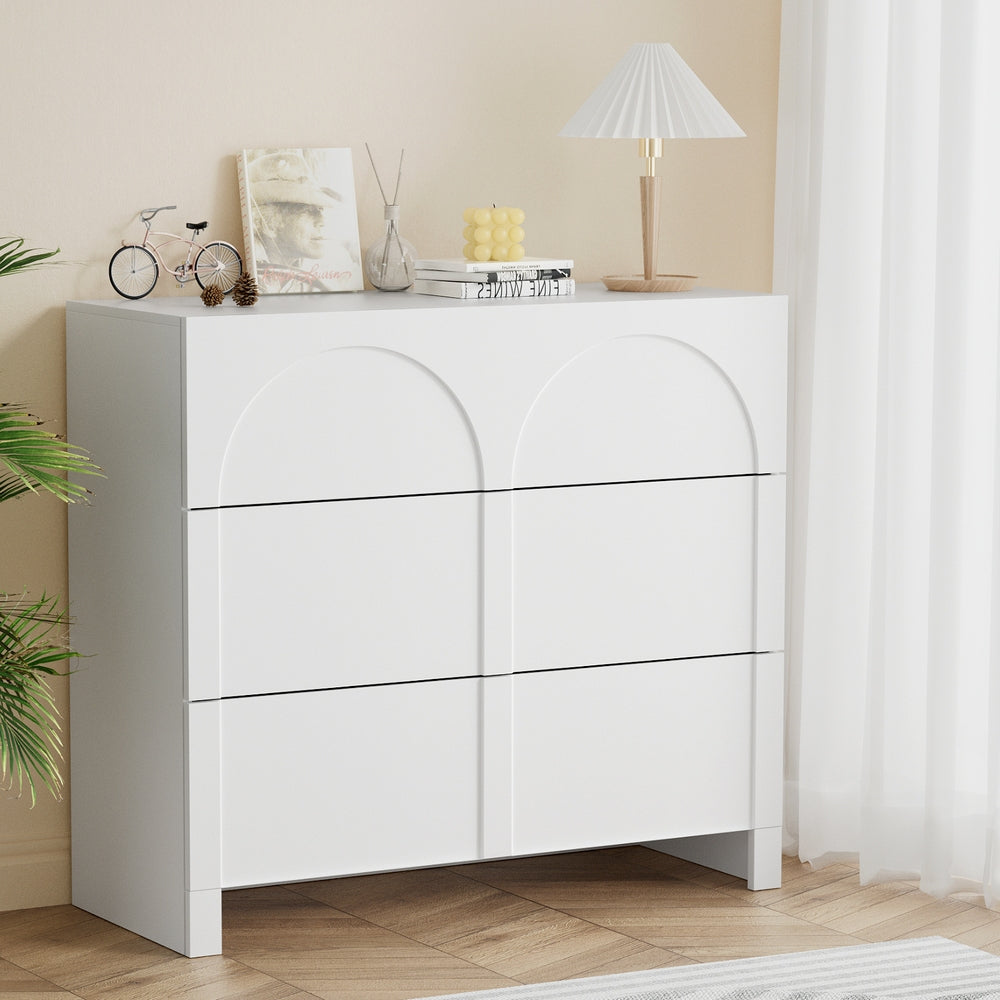 TWSC 3 Chest of Drawers Lowboy Dresser Cabinet White
