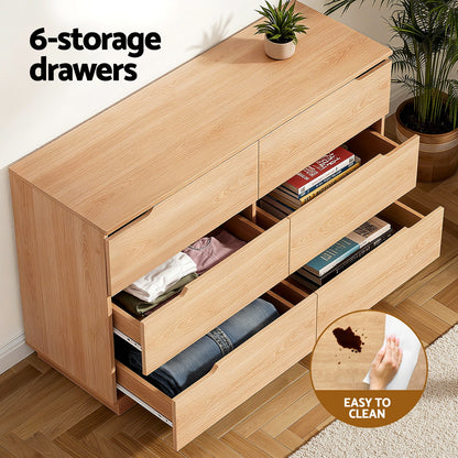 TWSC 6 Chest of Drawers Dresser Table Pine