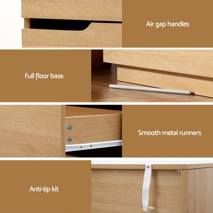 TWSC 6 Chest of Drawers Dresser Table Pine