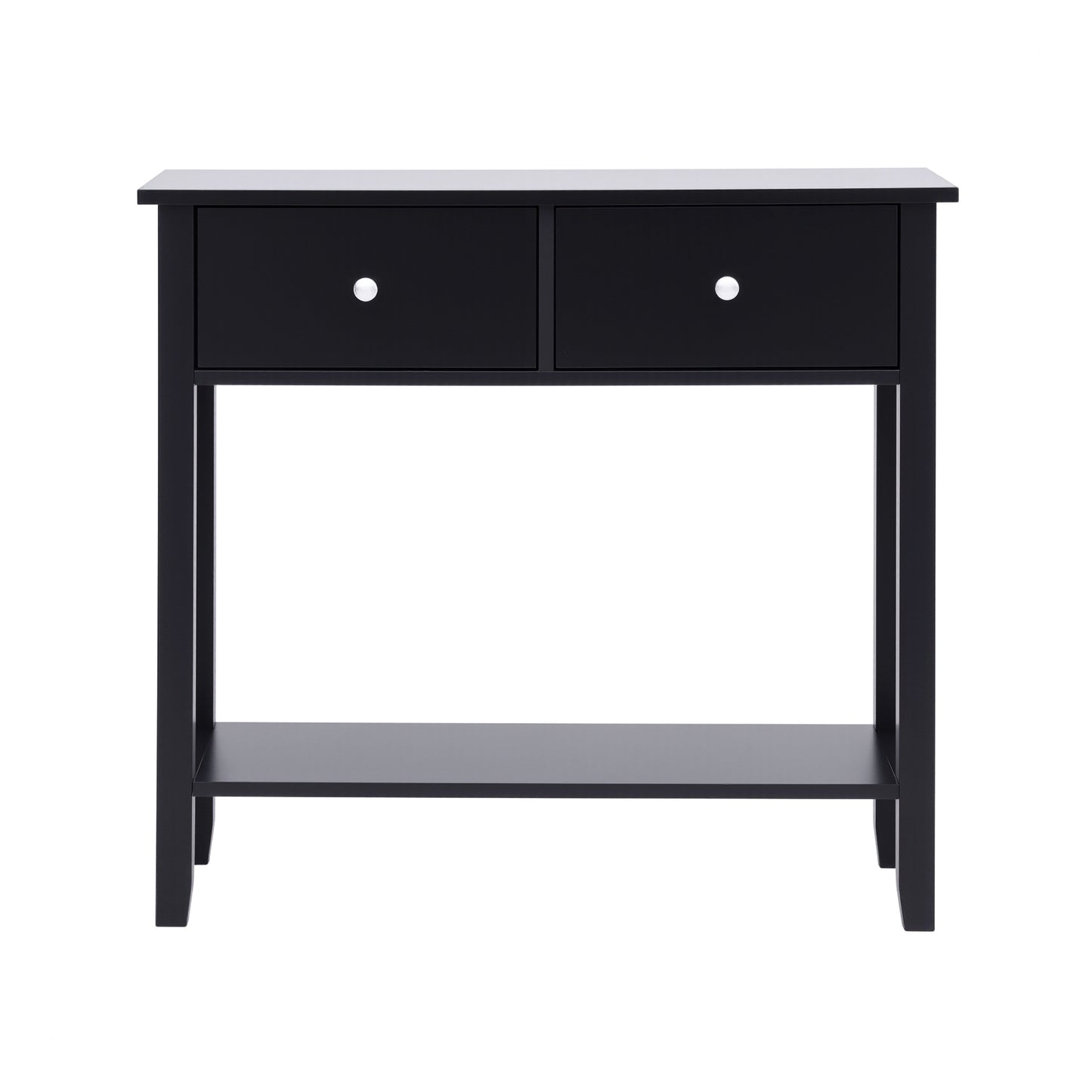 Console Table with 2 Drawers – 80cm Black