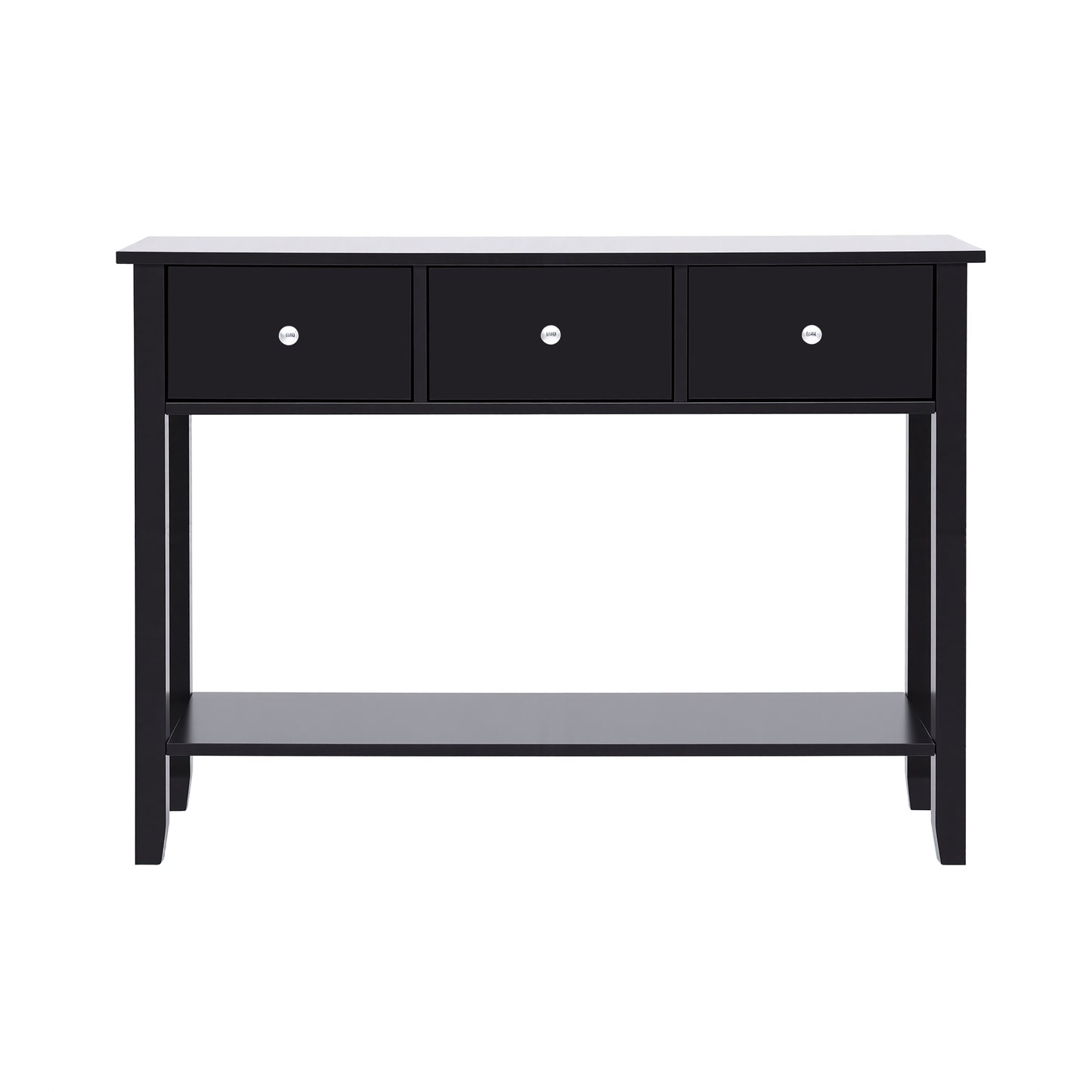 Console Table with 3 Drawers – 100cm Black