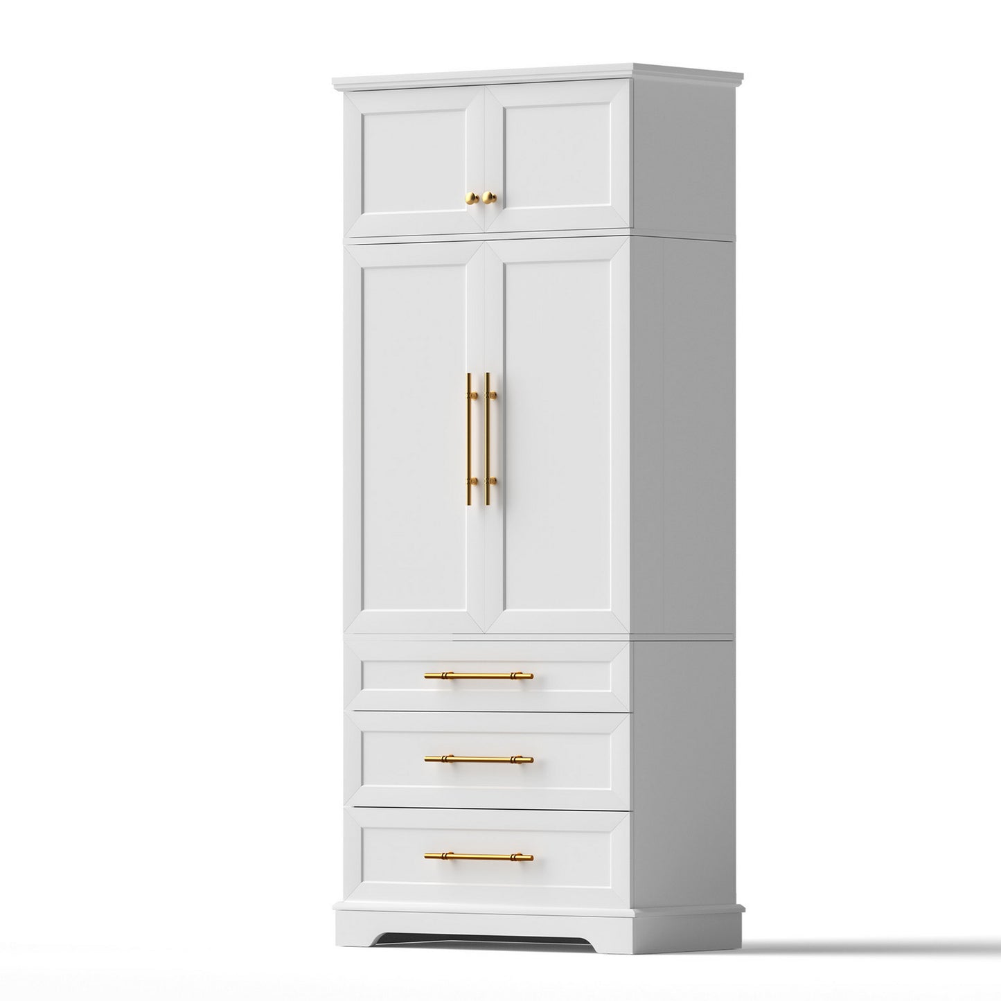 Buffet Sideboard Cabinet – Kitchen Storage with Drawers and Doors, White
