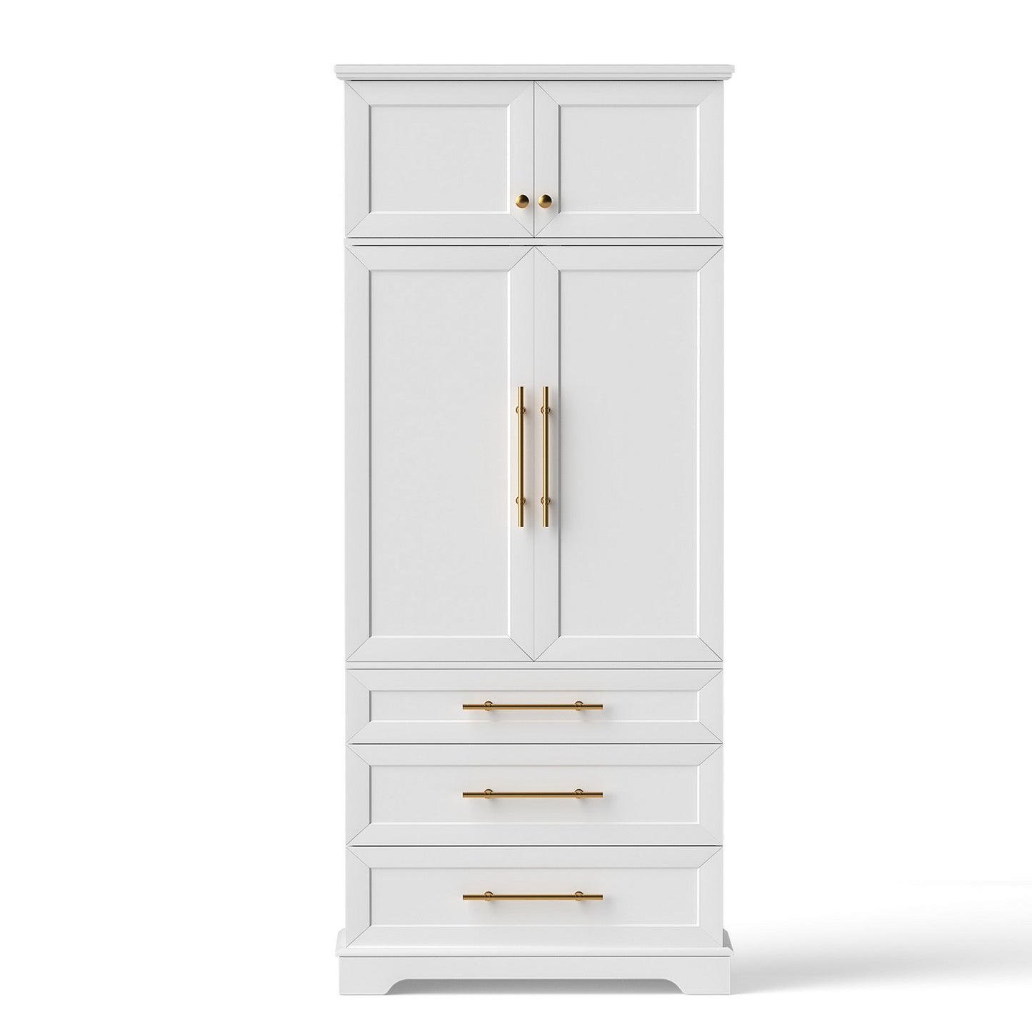 Buffet Sideboard Cabinet Set – Kitchen Pantry Storage with Drawers and Doors in White