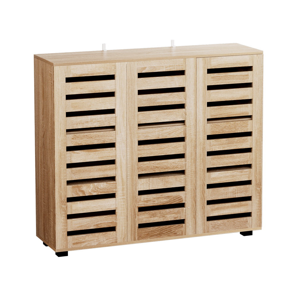 Shoe Rack Cabinet – Adjustable Shelves, Melamine Finish, 30-Pair Capacity