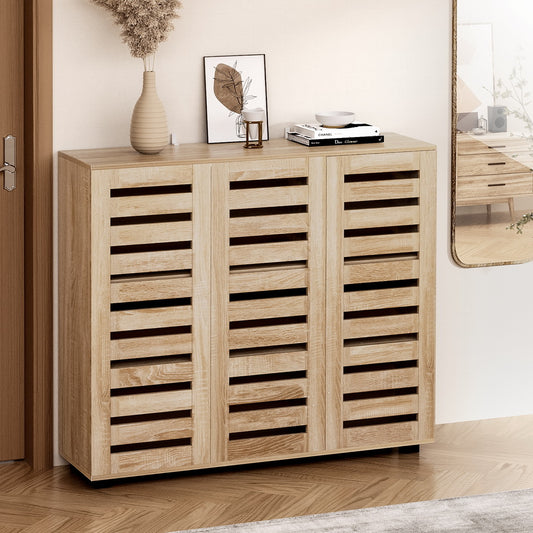 Shoe Rack Cabinet – Adjustable Shelves, Melamine Finish, 30-Pair Capacity