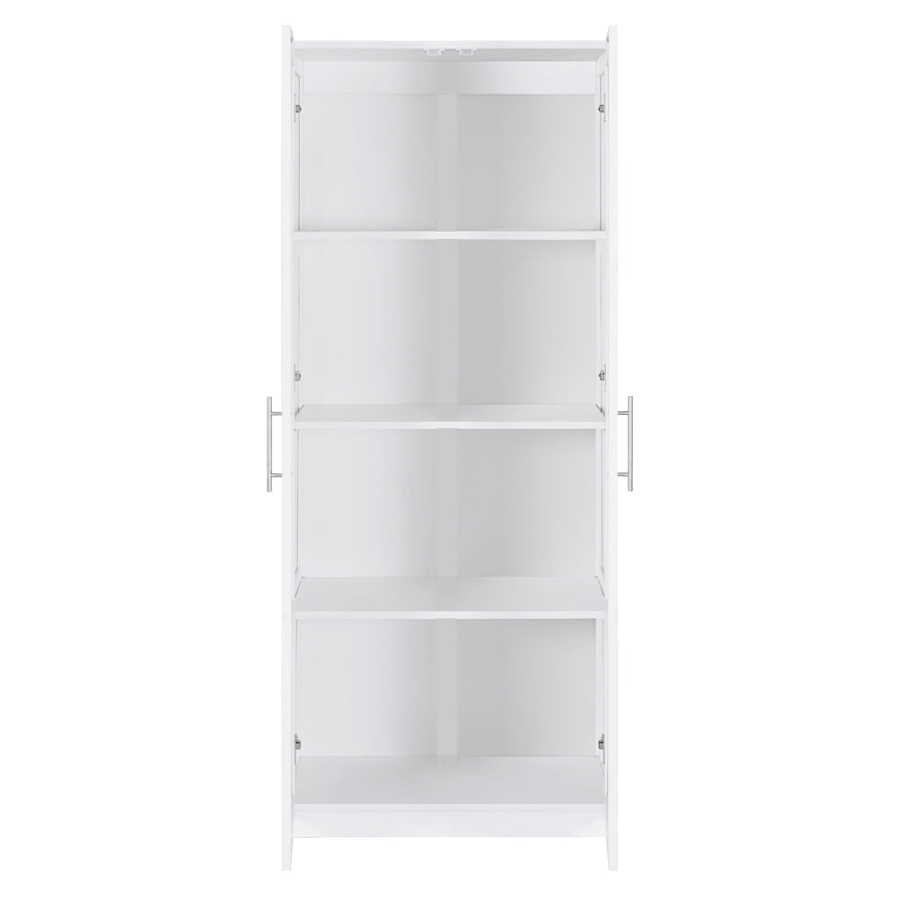 2-Door Buffet Sideboard Cabinet – White, Tall Storage Cupboard
