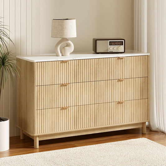 Artiss 6 Chest of Drawers Dresser Table Pine