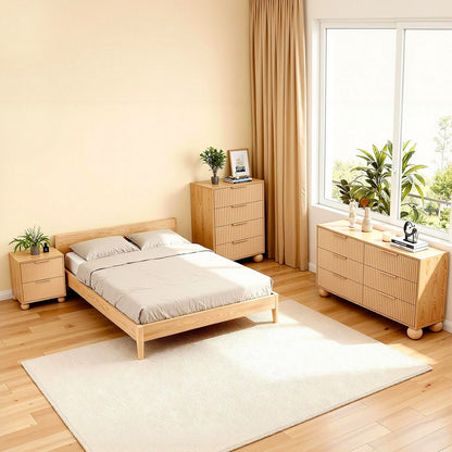 Chest of Drawers Dresser – 6 Drawers, Pine Finish, 120x40x70cm