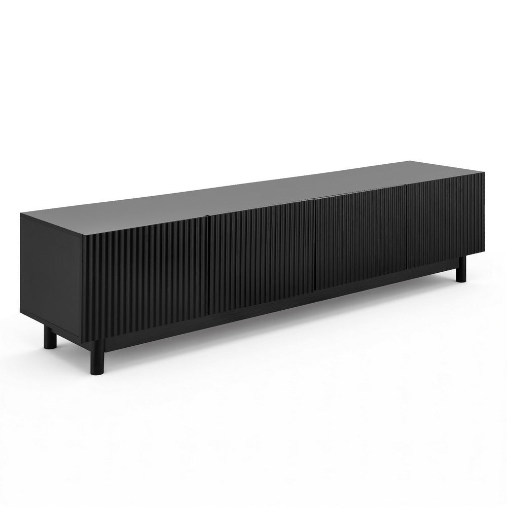 TWSC TV Unit Entertainment Unit Storage Cabinet 180cm Black