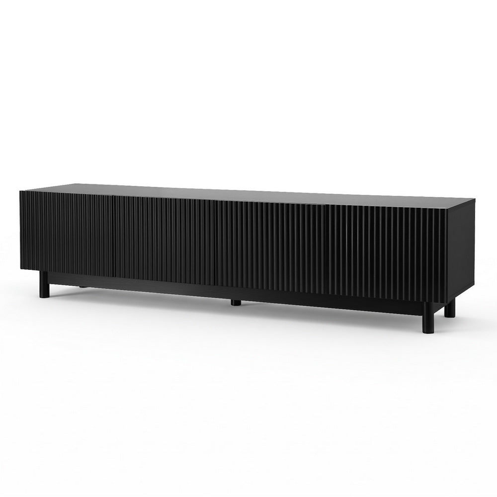 TWSC TV Unit Entertainment Unit Storage Cabinet 180cm Black