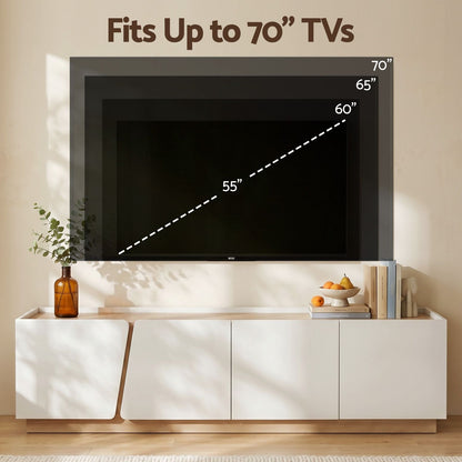 Artiss 180cm TV Unit Storage Cabinet Living Room White & Wood