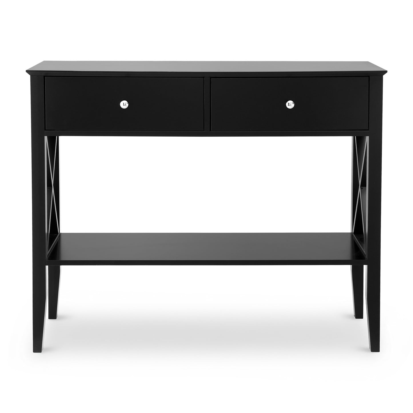 Console Table with 2 Drawers – Black, 100cm