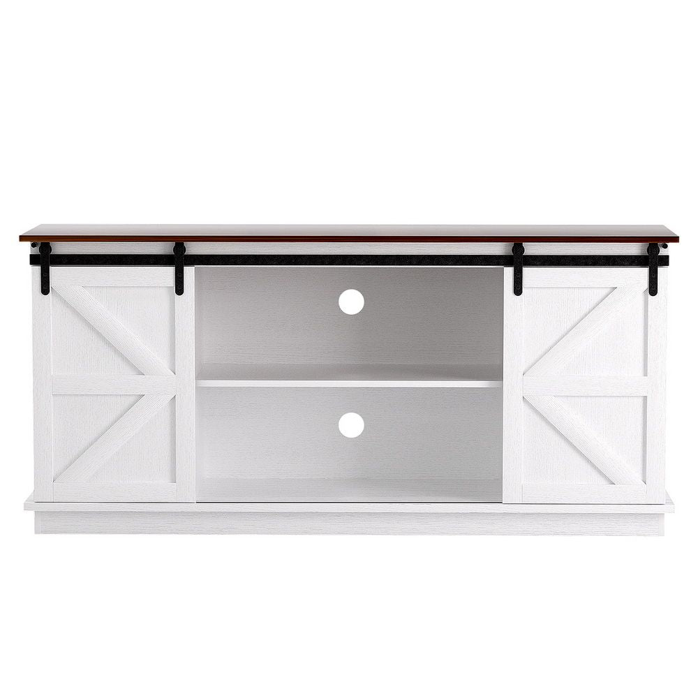 TWSC Buffet Sideboard Storage Cabinet Kitchen Cupboard Sliding Doors White