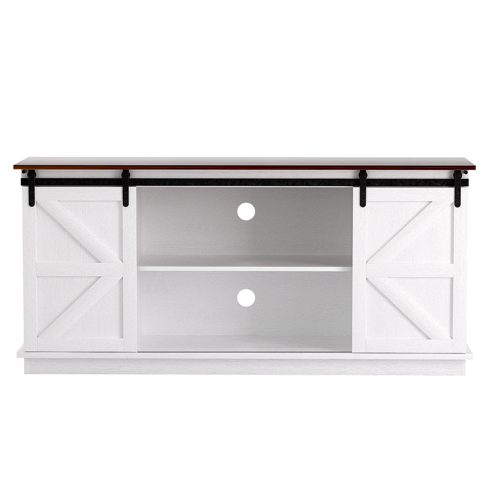 TWSC Buffet Sideboard Storage Cabinet Kitchen Cupboard Sliding Doors White