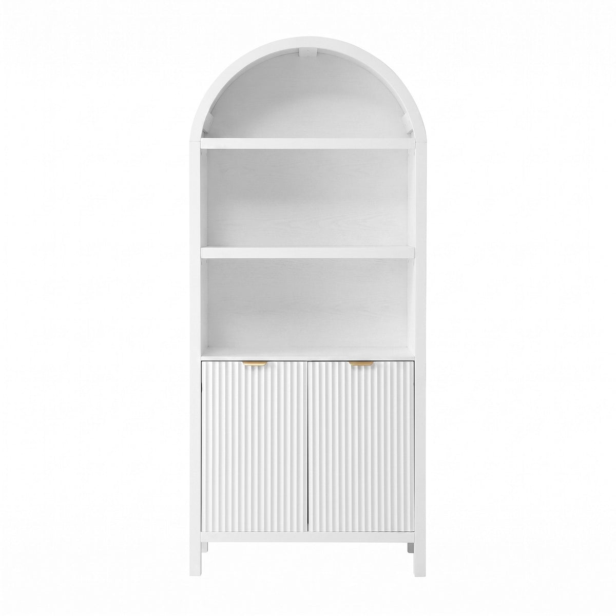 TWSC Buffet Sideboard Cabinet Pantry 180CM Arched Storage Bookshelf White