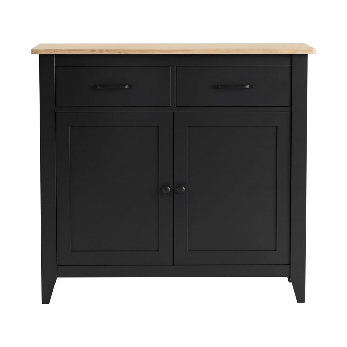 TWSC Buffet Sideboard Cabinet Kitchen Storage Cupboard Pantry 2 Drawers Black