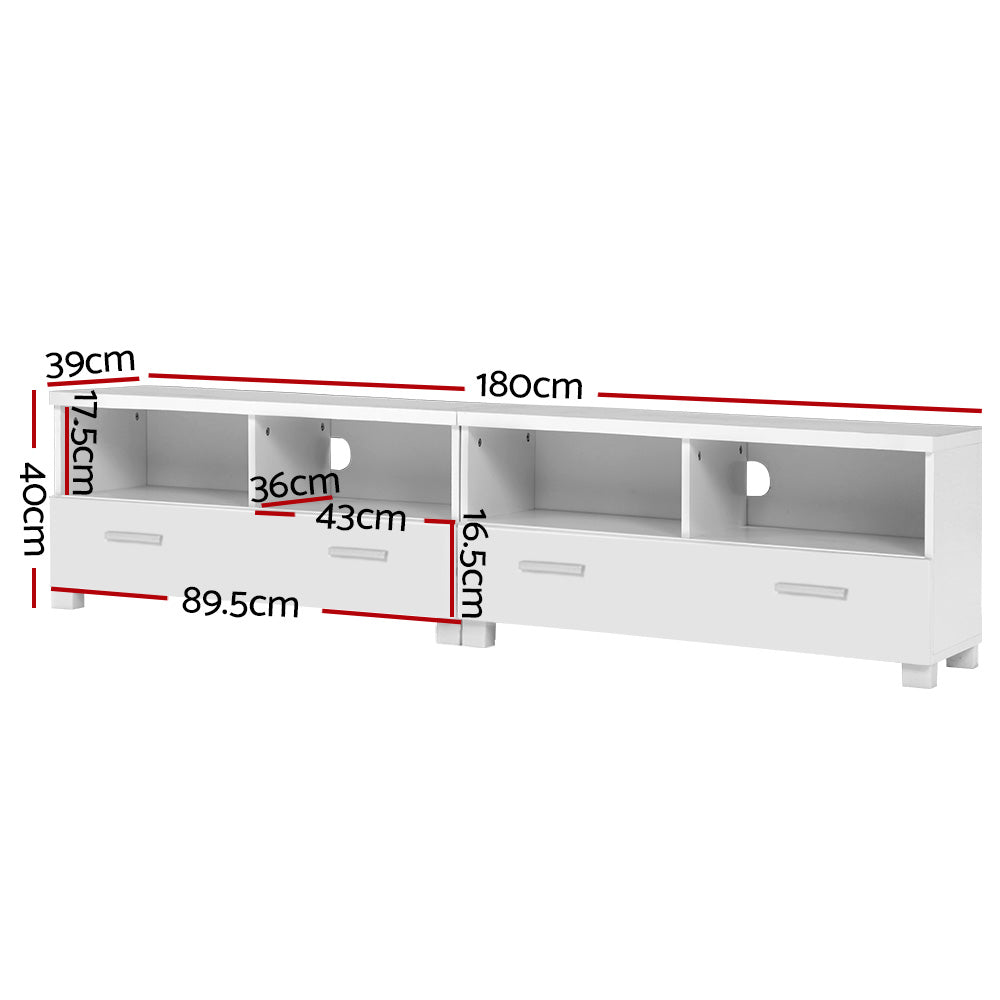 Entertainment Unit – Versatile 3-in-1 Design, White, 180cm