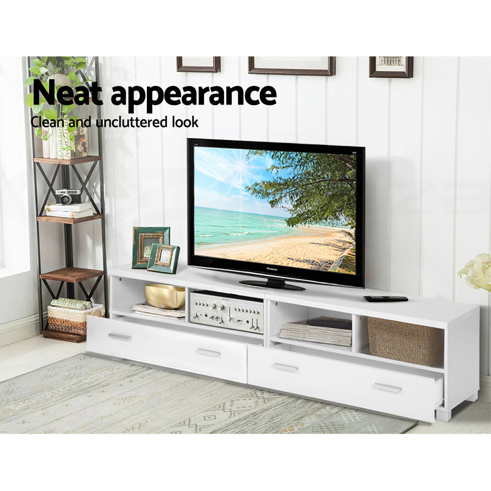 Entertainment Unit – Versatile 3-in-1 Design, White, 180cm