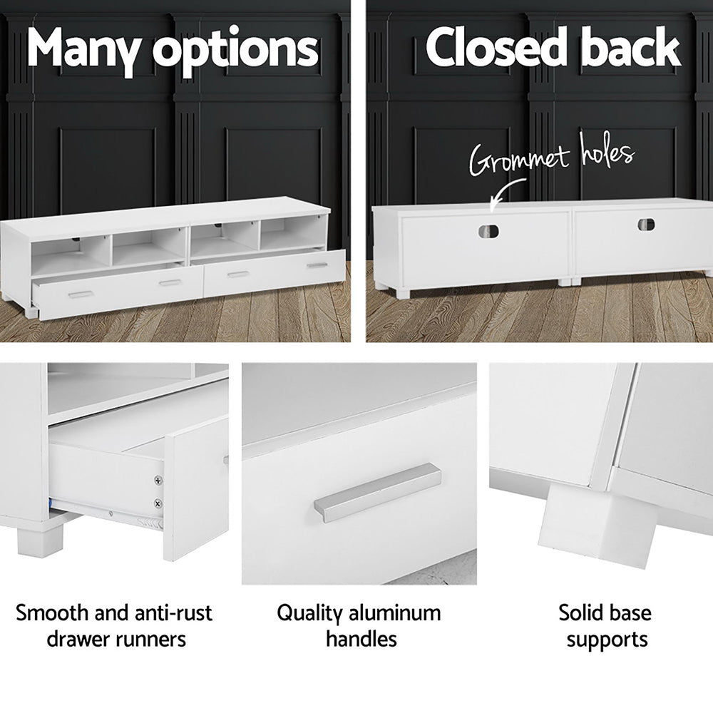 Entertainment Unit – Versatile 3-in-1 Design, White, 180cm