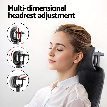 TWSC Office Desk and Chair Set L Shaped Computer Desk 136cm with 2 Tier Storage Shelves, Ergonomic Mesh Office Chair with Adjustable Headrest, Flip-Up Armrests & Lumbar Support