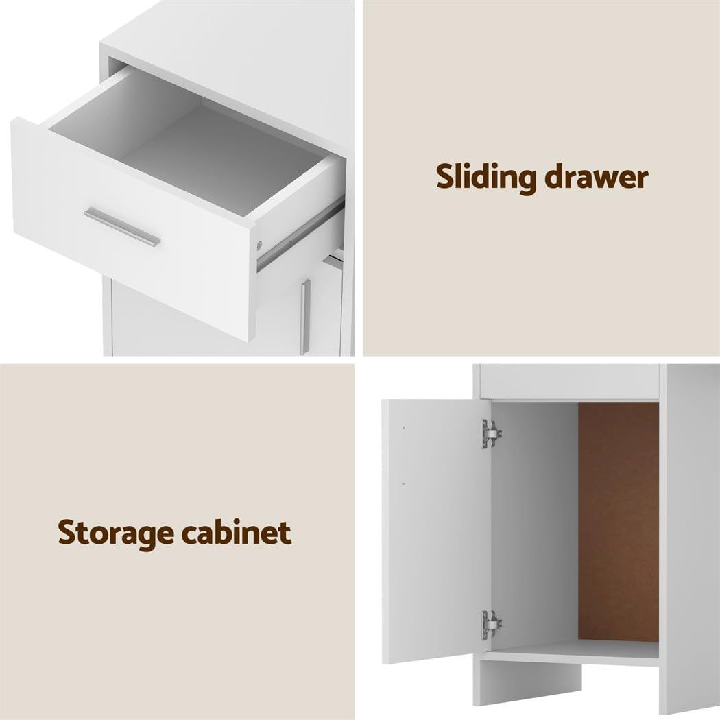 Artiss Office Desk and Chair Set 100cm Computer Desk PU Leather Office Chair