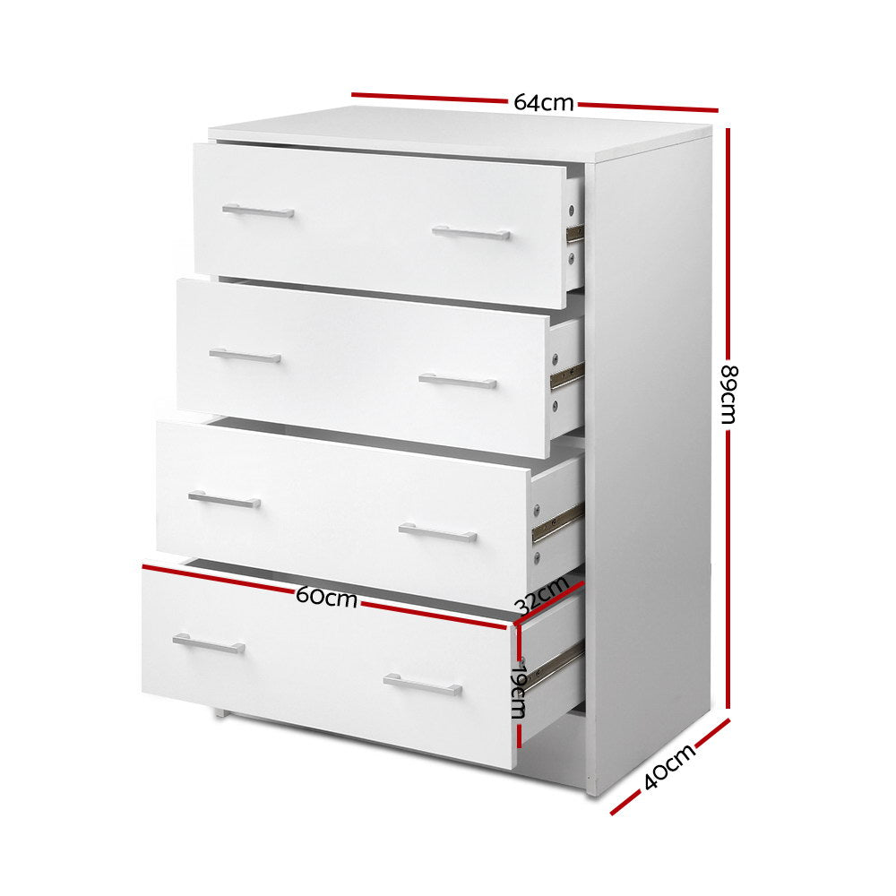 TWSC 4 Chest of Drawers - ANDES White