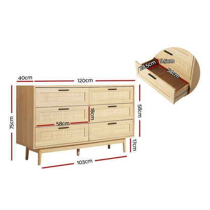 TWSC 6 Chest of Drawers - BRIONY Oak