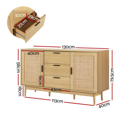 TWSC Rattan Buffet Sideboard - BRIONY Oak