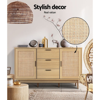 TWSC Rattan Buffet Sideboard - BRIONY Oak