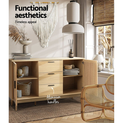 TWSC Rattan Buffet Sideboard - BRIONY Oak