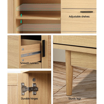 TWSC Rattan Buffet Sideboard - BRIONY Oak