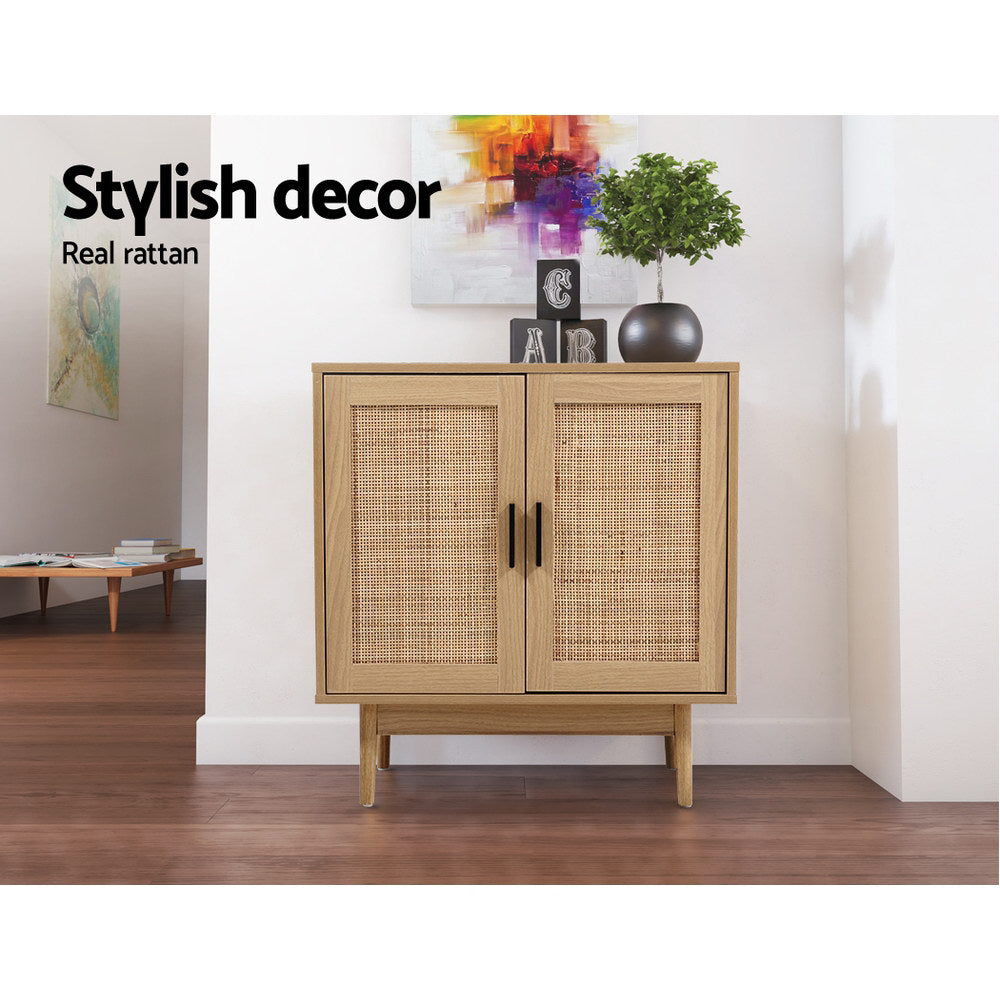 TWSC Rattan Buffet Sideboard 2 Doors - BRIONY Oak
