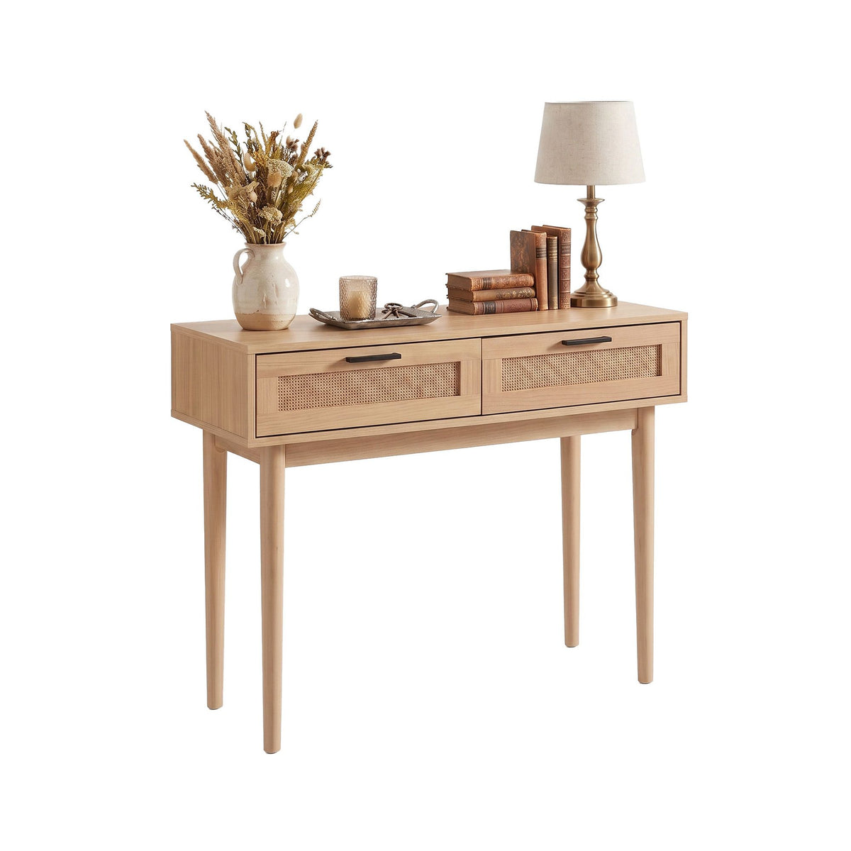 TWSC Console Table 2 Rattan Drawers