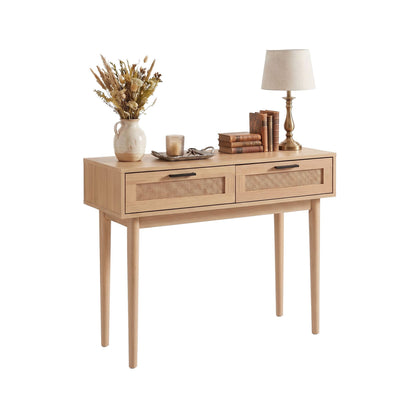 TWSC Console Table 2 Rattan Drawers