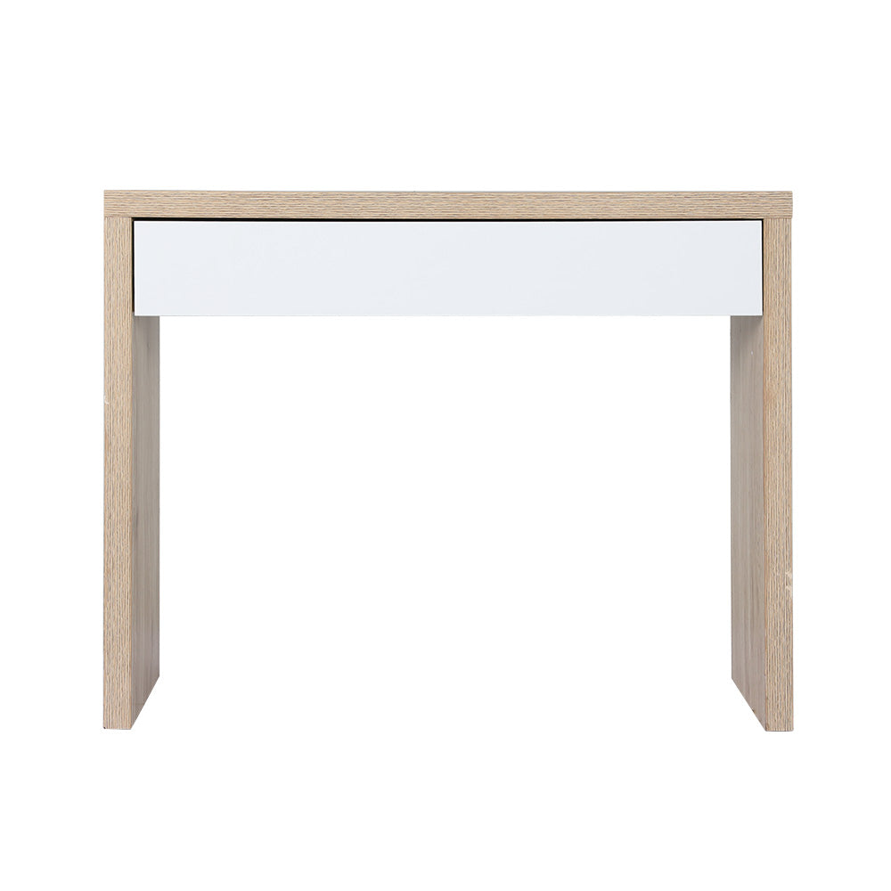 TWSC Console Table Storage Drawer Jory White Pine