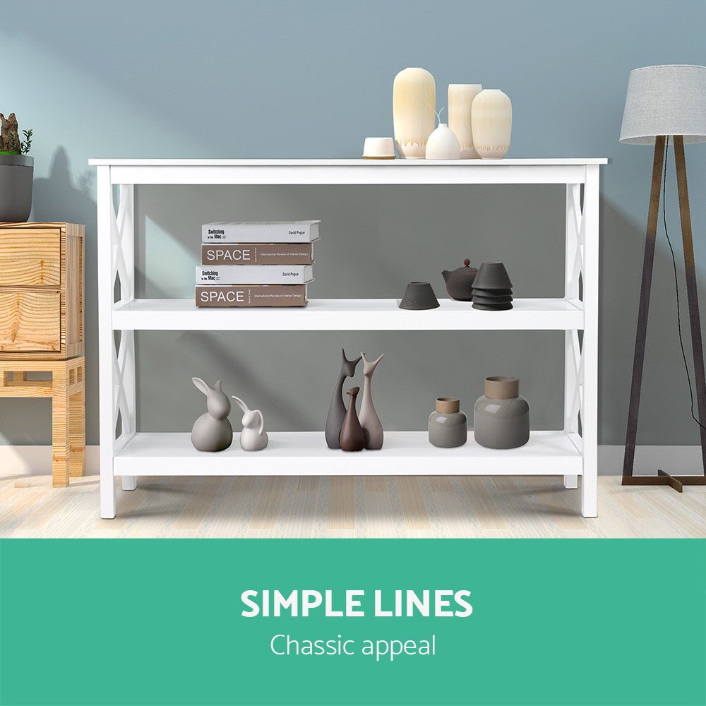 TWSC Console Table 3-tier White Polly