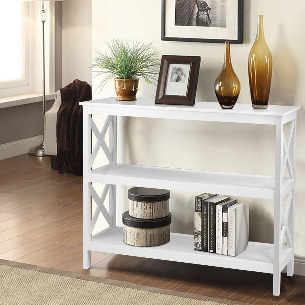 TWSC Console Table 3-tier White Polly