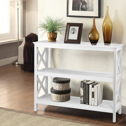 TWSC Console Table 3-tier White Polly