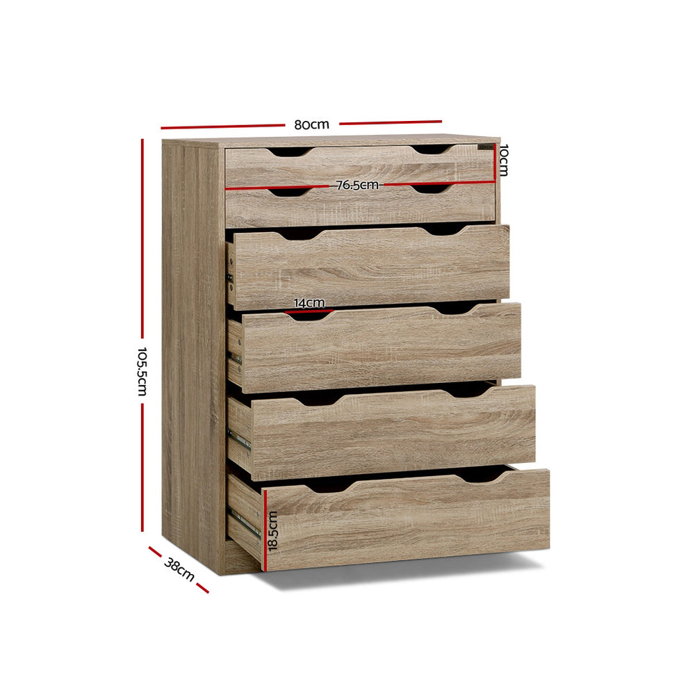 TWSC 6 Chest of Drawers - MYLA Oak