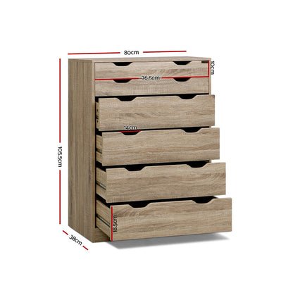 TWSC 6 Chest of Drawers - MYLA Oak