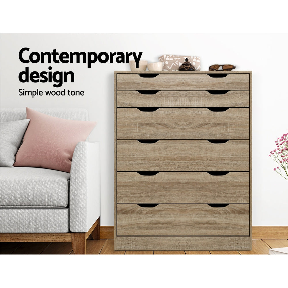 TWSC 6 Chest of Drawers - MYLA Oak