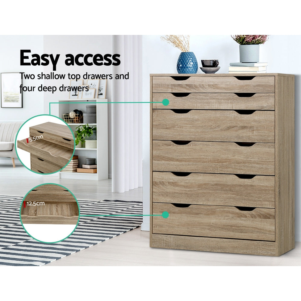 TWSC 6 Chest of Drawers - MYLA Oak