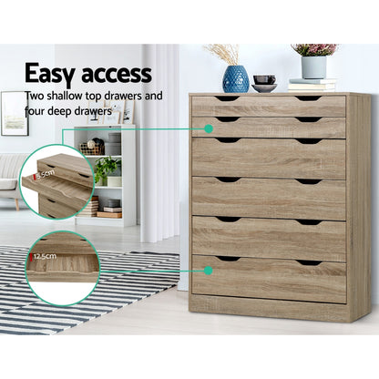 TWSC 6 Chest of Drawers - MYLA Oak