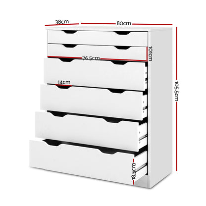 TWSC 6 Chest of Drawers - MYLA White