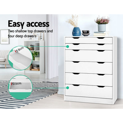 TWSC 6 Chest of Drawers - MYLA White